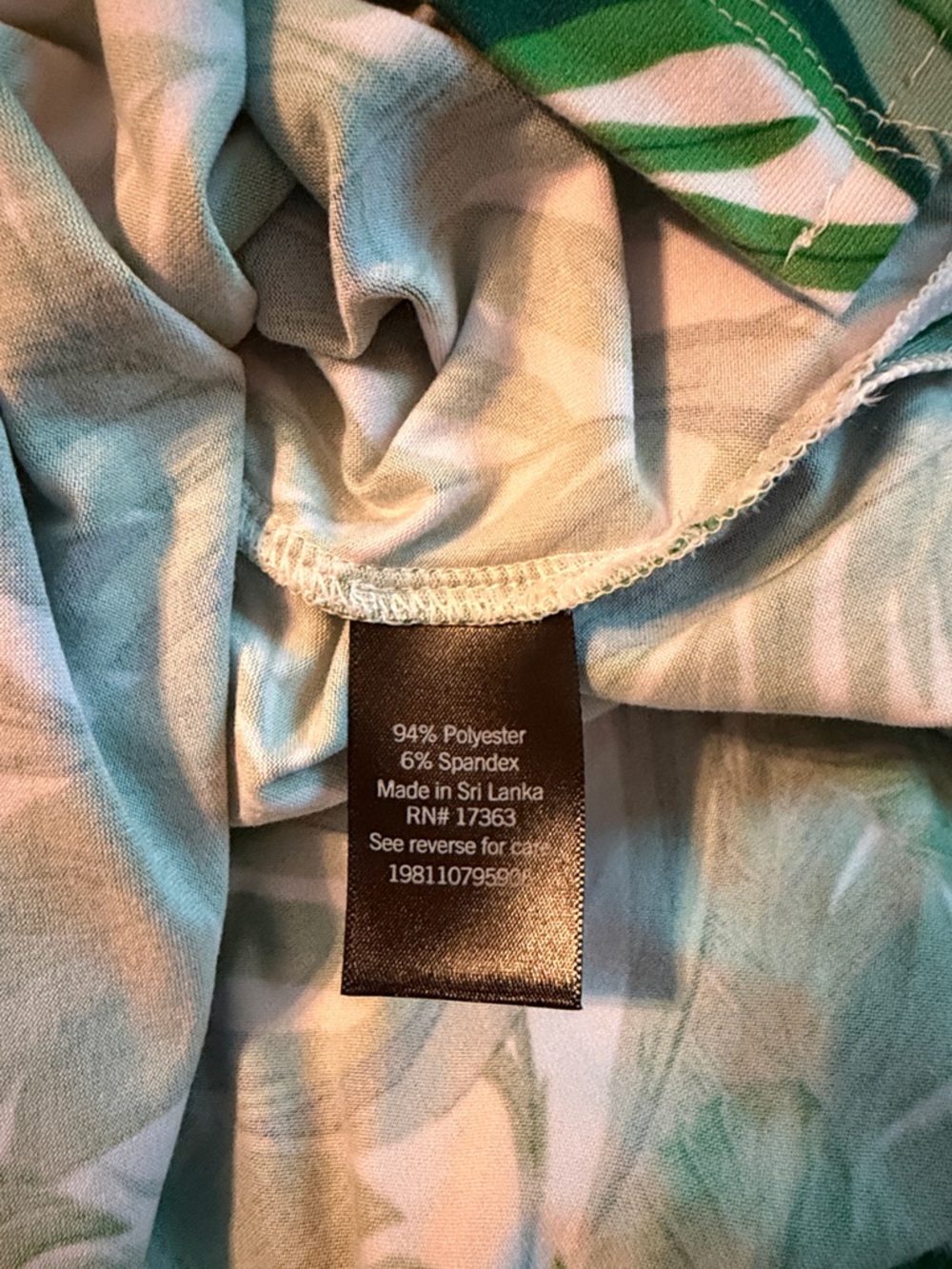 NWT Women's Simply Vera Vera Wang Tropical Theme Palm Trees Pajama Set XXL - Picture 7 of 7